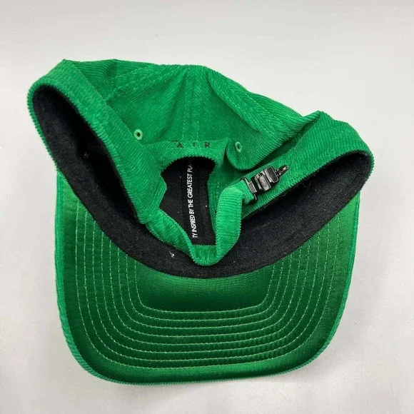 Air Jordan Wings Hat Men Green Corduroy Jumpman Strap Back Cap